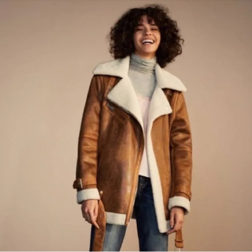 Suede Shearling Coat